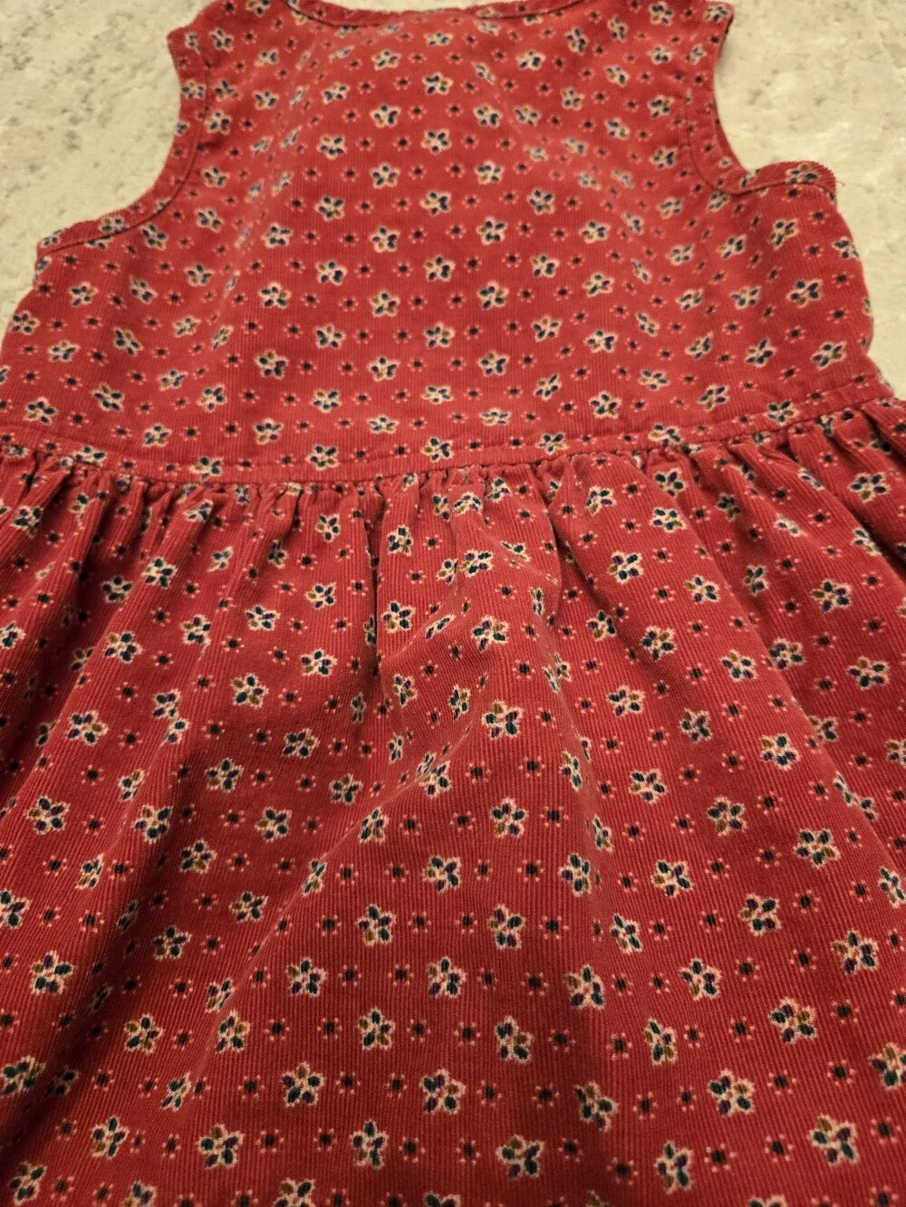Vintage Y2k Baby Gap Red Floral Sleeveless Dress